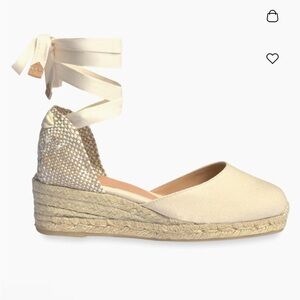 Castaner Cream Espadrille Wedges